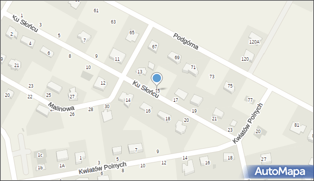 Krępa Słupska, Ku Słońcu, 15, mapa Krępa Słupska