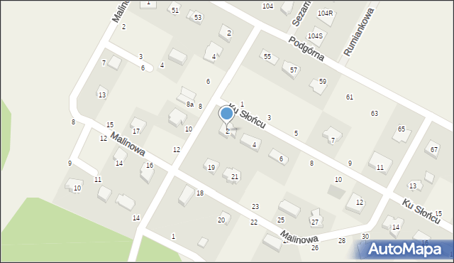 Krępa Słupska, Ku Słońcu, 2, mapa Krępa Słupska