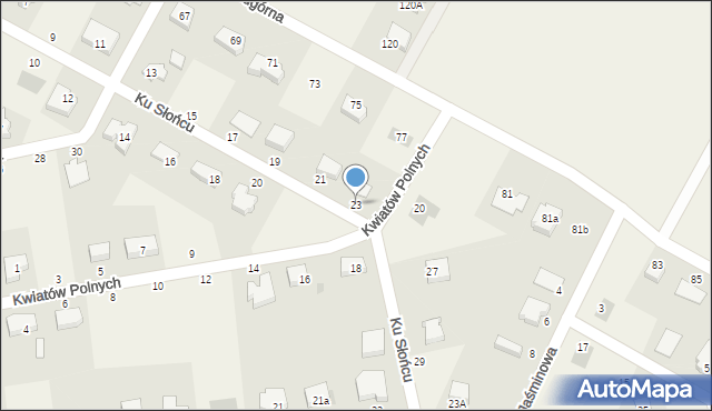 Krępa Słupska, Ku Słońcu, 23, mapa Krępa Słupska