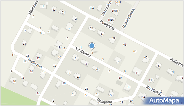 Krępa Słupska, Ku Słońcu, 3, mapa Krępa Słupska