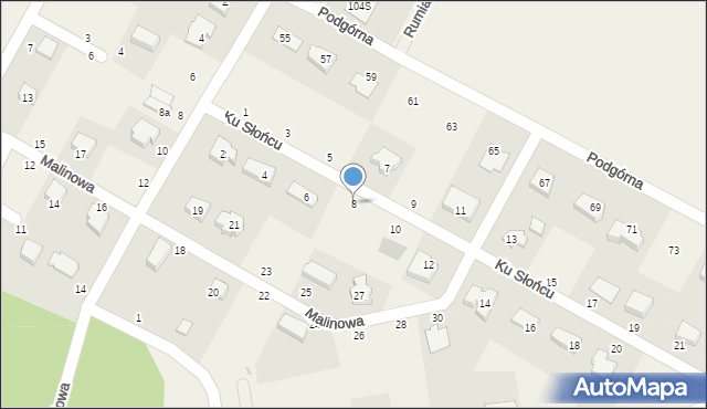 Krępa Słupska, Ku Słońcu, 8, mapa Krępa Słupska