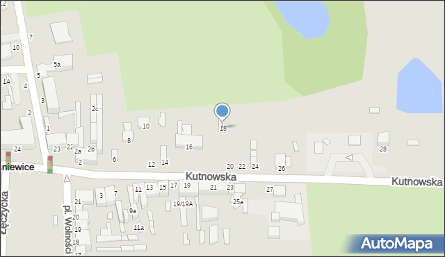 Krośniewice, Kutnowska, 18, mapa Krośniewice