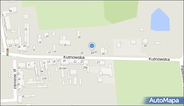 Krośniewice, Kutnowska, 24, mapa Krośniewice