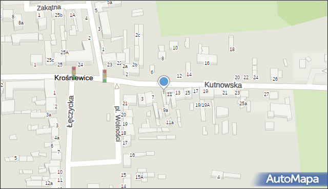 Krośniewice, Kutnowska, 9, mapa Krośniewice