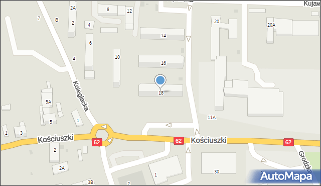 Kruszwica, Kujawska, 18, mapa Kruszwica