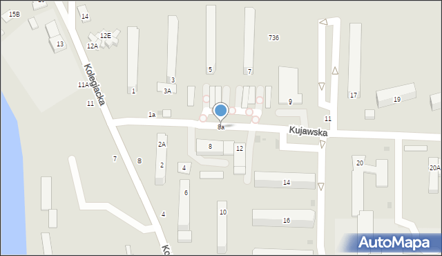 Kruszwica, Kujawska, 8a, mapa Kruszwica