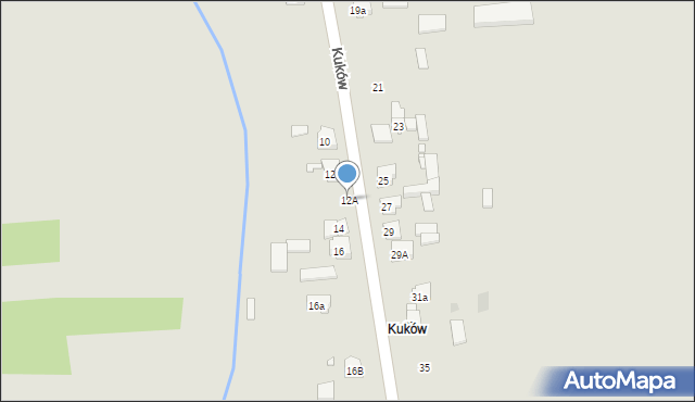 Krzepice, Kuków, 12A, mapa Krzepice