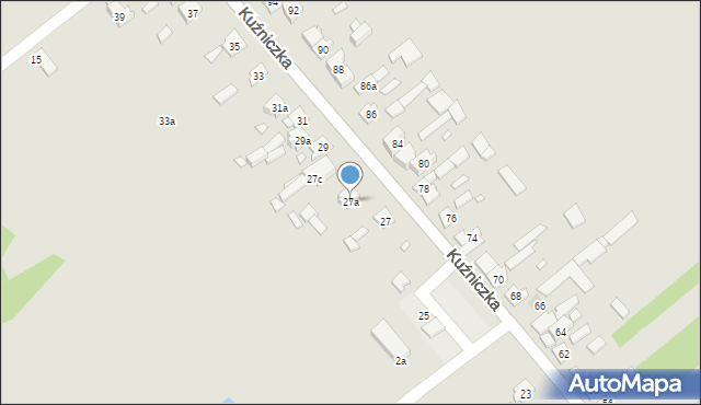 Krzepice, Kuźniczka, 27a, mapa Krzepice