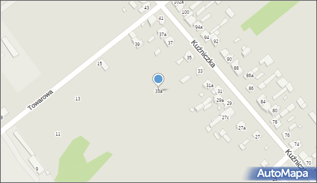 Krzepice, Kuźniczka, 33a, mapa Krzepice