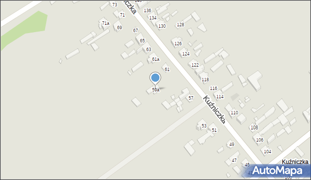 Krzepice, Kuźniczka, 59a, mapa Krzepice