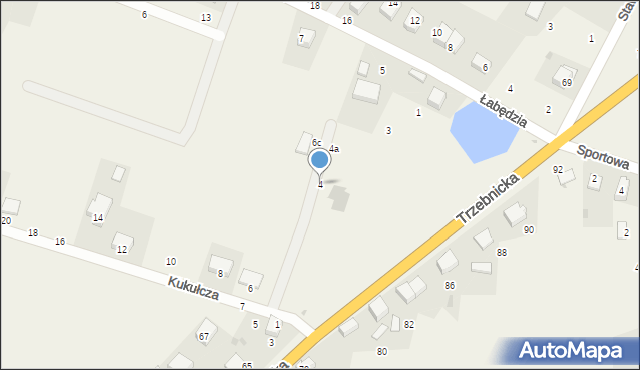 Księginice, Kukułcza, 4, mapa Księginice