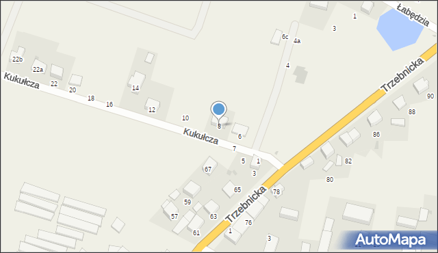 Księginice, Kukułcza, 8, mapa Księginice