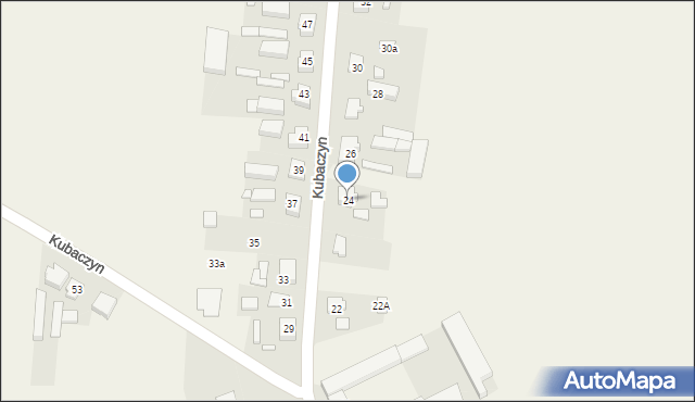 Kubaczyn, Kubaczyn, 24, mapa Kubaczyn
