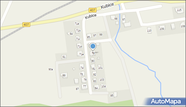 Kubice, Kubice, 79, mapa Kubice