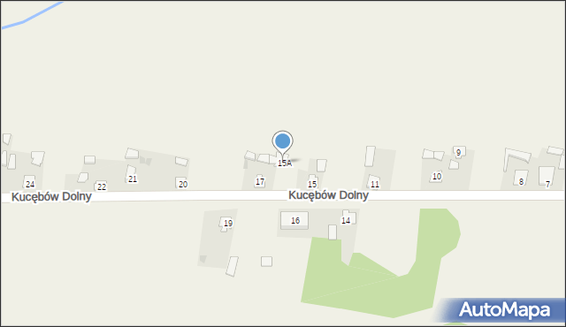 Kucębów, Kucębów Dolny, 15A, mapa Kucębów