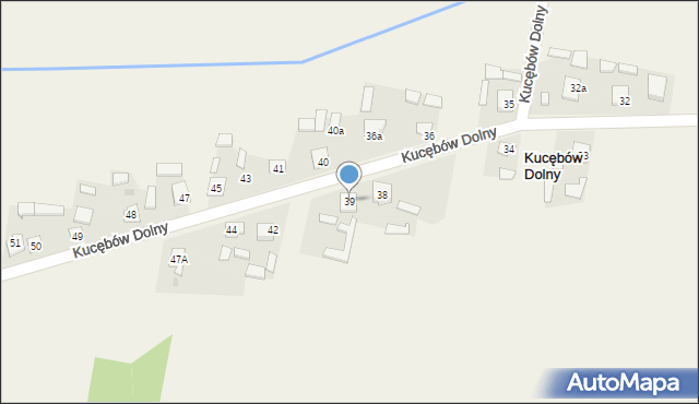 Kucębów Dolny, Kucębów Dolny, 39, mapa Kucębów Dolny