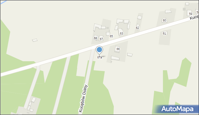 Kucębów Dolny, Kucębów Dolny, 67a, mapa Kucębów Dolny