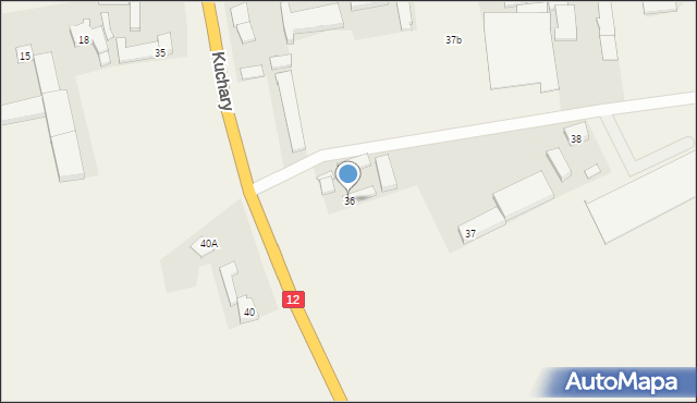 Kuchary, Kuchary, 36, mapa Kuchary