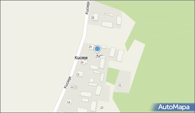 Kucieje, Kucieje, 25a, mapa Kucieje