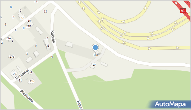 Kuczek, Kuczek, 10a, mapa Kuczek