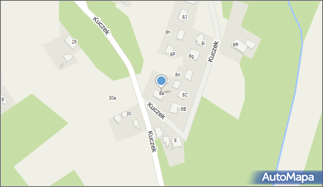 Kuczek, Kuczek, 8a, mapa Kuczek