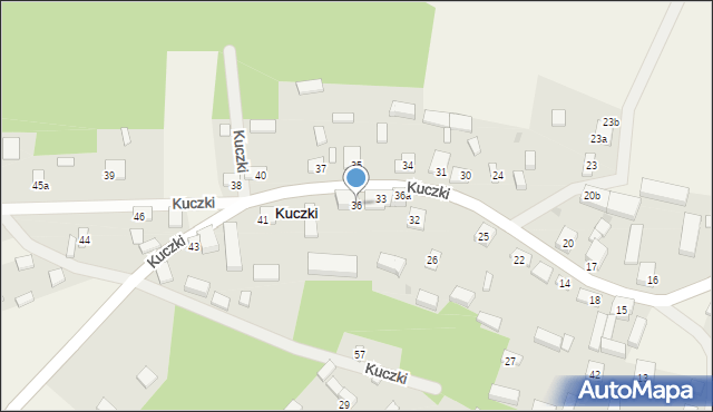 Kuczki, Kuczki, 36, mapa Kuczki