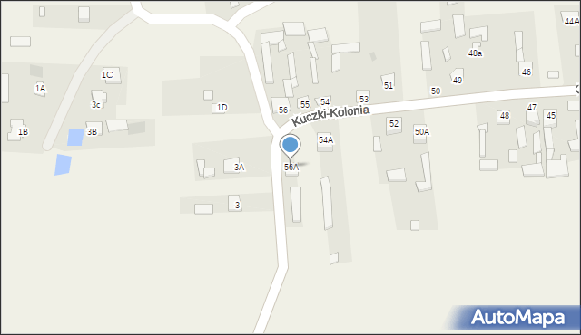 Kuczki-Kolonia, Kuczki-Kolonia, 56A, mapa Kuczki-Kolonia