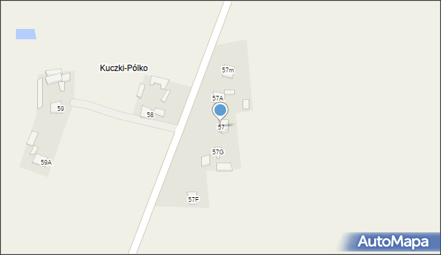 Kuczki-Kolonia, Kuczki-Kolonia, 57, mapa Kuczki-Kolonia