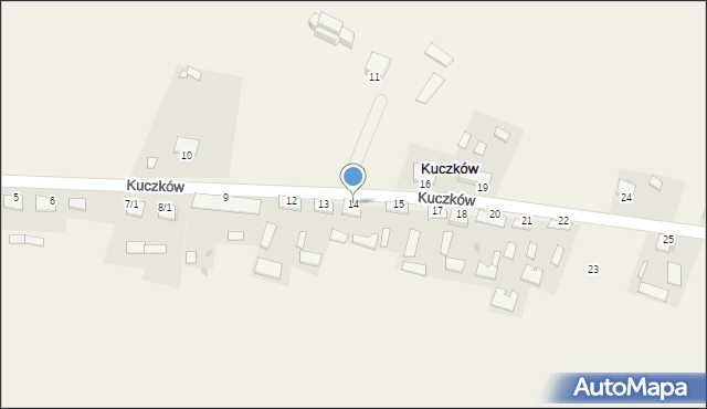 Kuczków, Kuczków, 14, mapa Kuczków