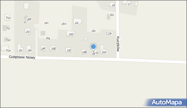 Kuczków, Kuczków, 16, mapa Kuczków