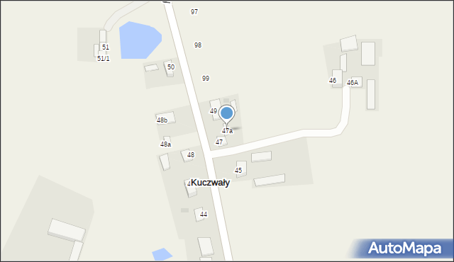 Kuczwały, Kuczwały, 47a, mapa Kuczwały