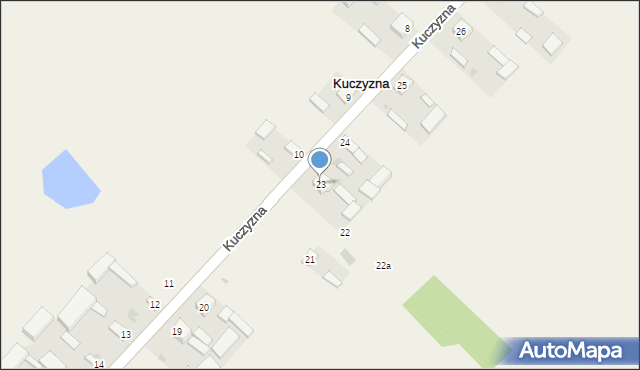 Kuczyzna, Kuczyzna, 23, mapa Kuczyzna