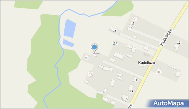 Kudelicze, Kudelicze, 11, mapa Kudelicze