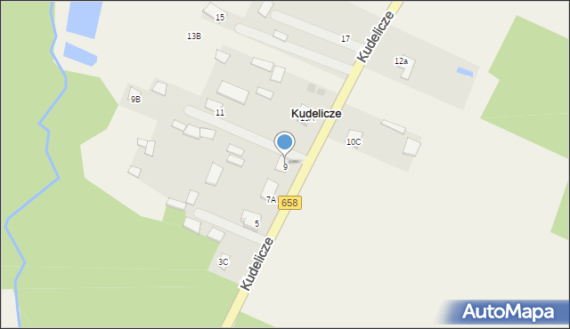 Kudelicze, Kudelicze, 9A, mapa Kudelicze