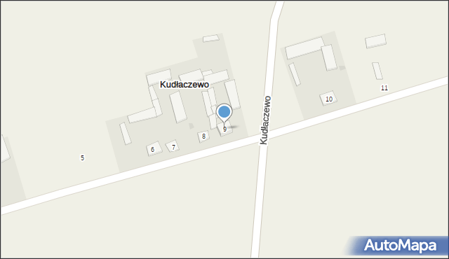 Kudłaczewo, Kudłaczewo, 9, mapa Kudłaczewo