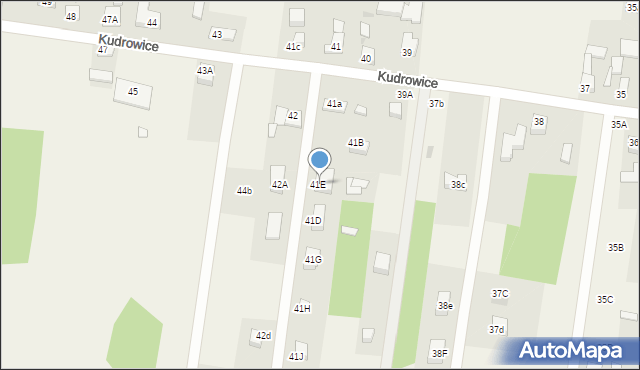 Kudrowice, Kudrowice, 41F, mapa Kudrowice