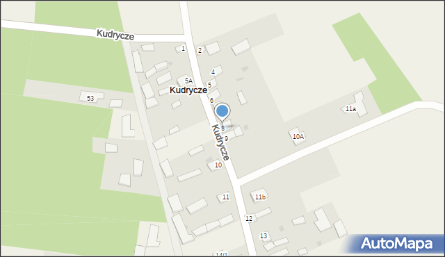 Kudrycze, Kudrycze, 8, mapa Kudrycze