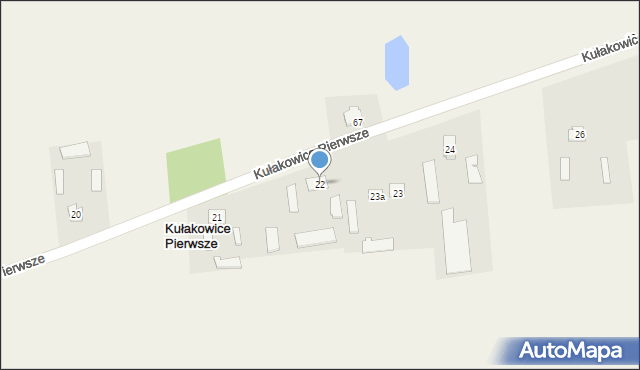 Kułakowice Pierwsze, Kułakowice Pierwsze, 22, mapa Kułakowice Pierwsze