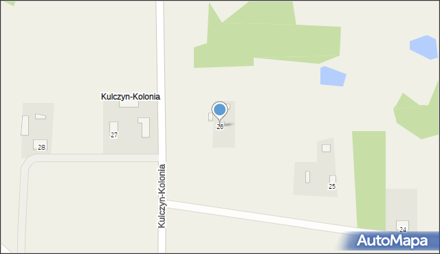 Kulczyn-Kolonia, Kulczyn-Kolonia, 26, mapa Kulczyn-Kolonia