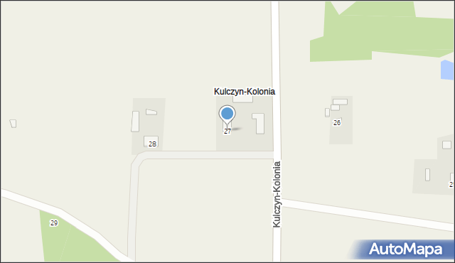 Kulczyn-Kolonia, Kulczyn-Kolonia, 27, mapa Kulczyn-Kolonia