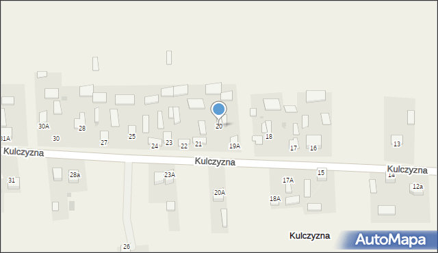 Kulczyzna, Kulczyzna, 20, mapa Kulczyzna