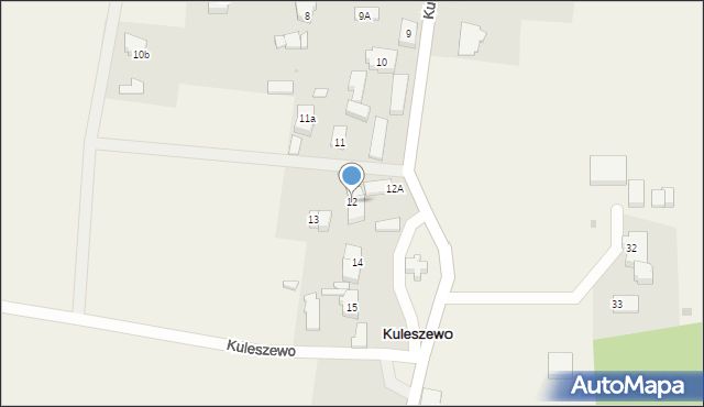 Kuleszewo, Kuleszewo, 12, mapa Kuleszewo