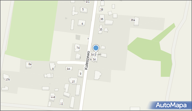 Kuleszewo, Kuleszewo, 34/2, mapa Kuleszewo