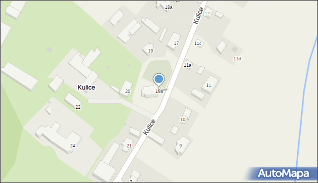 Kulice, Kulice, 19a, mapa Kulice