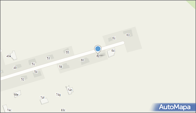 Kulice, Kulice, 62, mapa Kulice