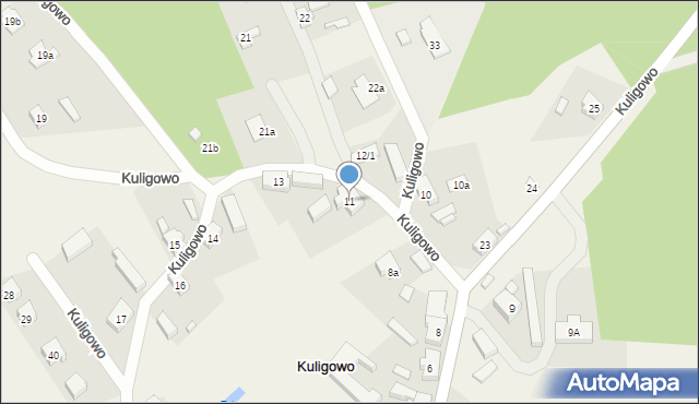 Kuligowo, Kuligowo, 11, mapa Kuligowo