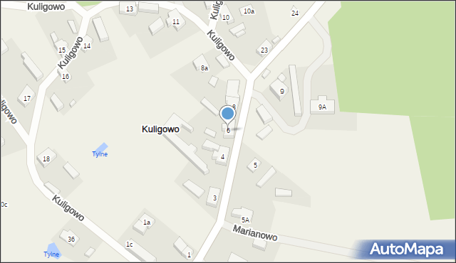 Kuligowo, Kuligowo, 6, mapa Kuligowo