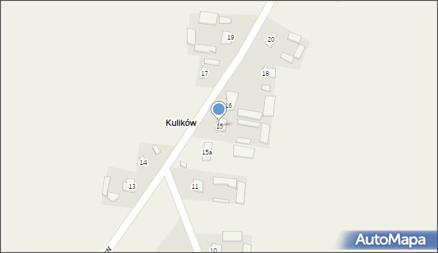 Kulików, Kulików, 15, mapa Kulików
