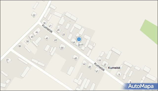 Kumelsk, Kumelsk, 13, mapa Kumelsk