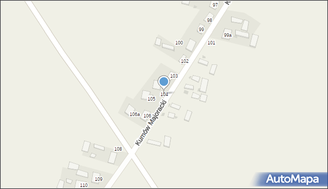 Kumów Majoracki, Kumów Majoracki, 104, mapa Kumów Majoracki